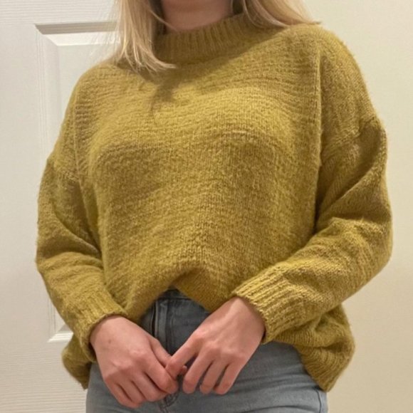 Nasty Gal Sweaters - mustard color mock-neck sweater